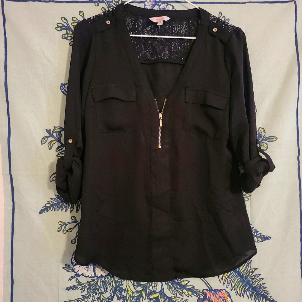 Black Blouse With Lace